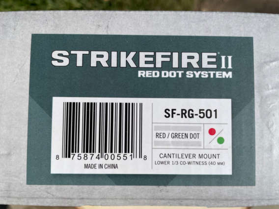 Vortex Strikefire II Red / Green Dot box