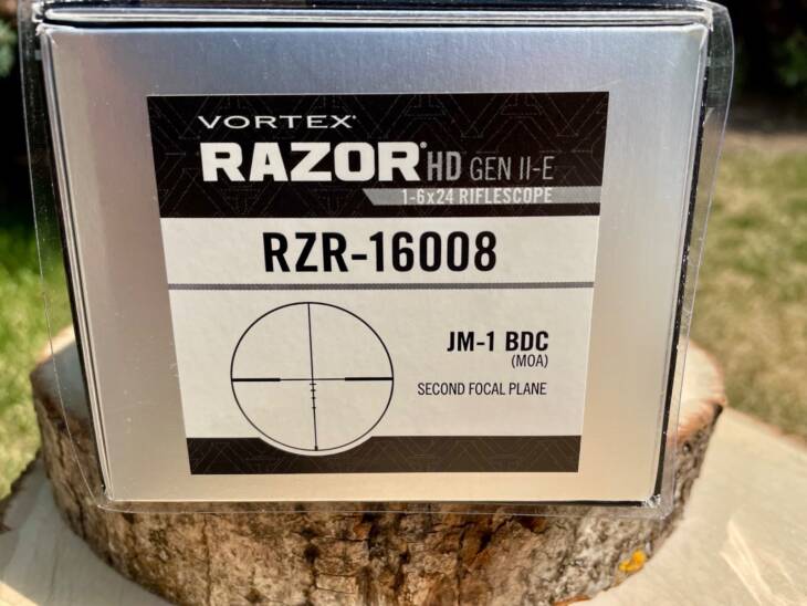 Vortex Razor HD Gen II-E 1-6x24 JM-1 - Lightly Used