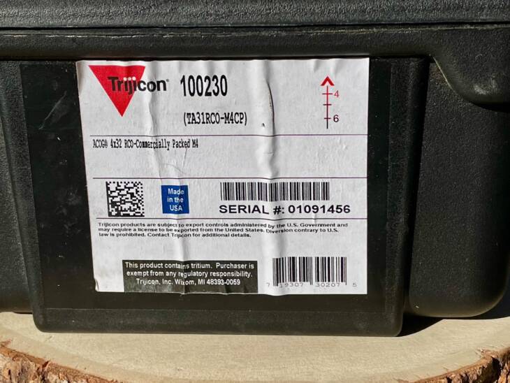 Trijicon ACOG 4x32 USMC TA31RCO-M4CP - Lightly Used