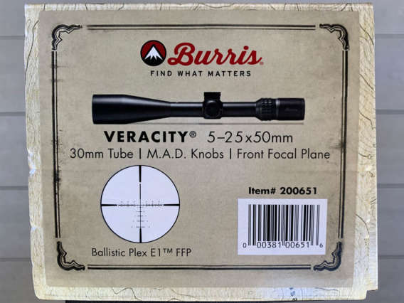 Burris Veracity 5-25x50 Box