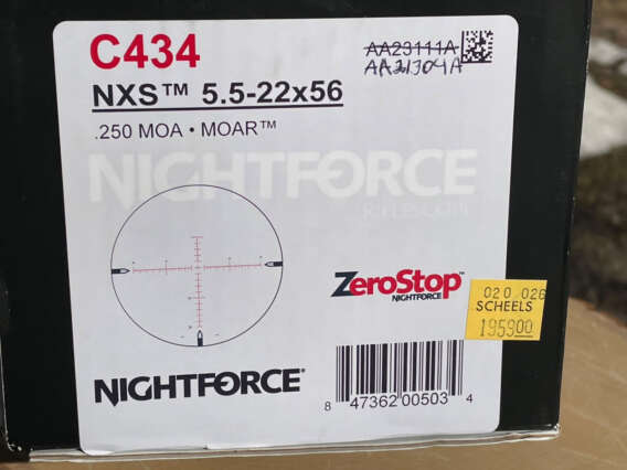 Nightforce NXS 5.5-22x56 MOAR Illuminated C434 - Lightly Used