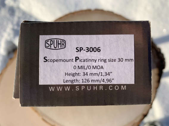 Spuhr 30mm Ideal Scope Mount System (ISMS), Picatinny, 0 MOA box