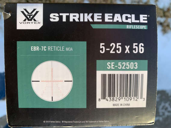 Vortex Strike Eagle 5-25x56 box