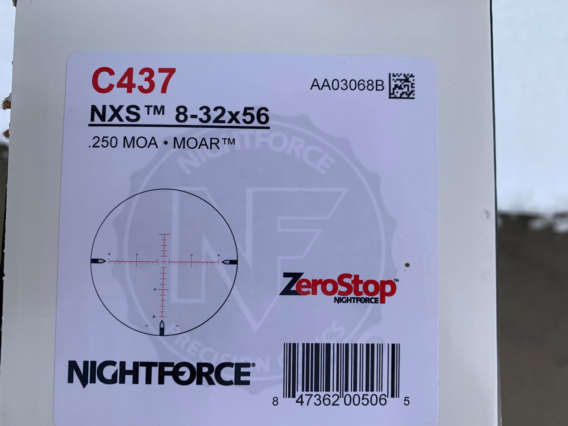 Nightforce NXS 8-32x56 C437 box