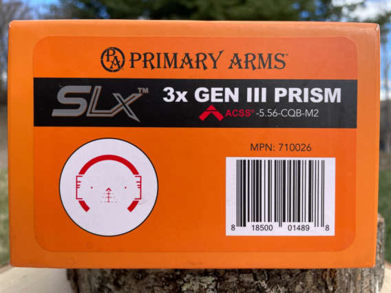 Primary Arms Gen III 3X Prism w/ ACSS 5.56 Reticle
