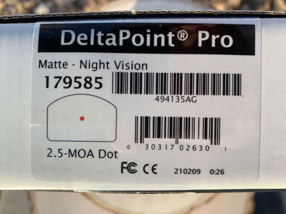 Leupold DeltaPoint Pro Night Vision 2.5 MOA box