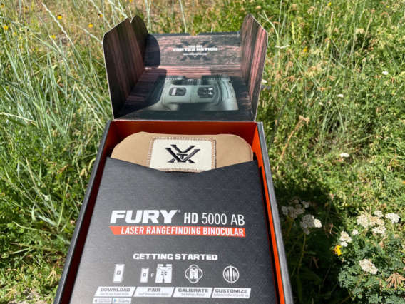 Vortex Fury HD 5000 AB 10x42 Laser Rangefinding Binocular in box