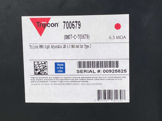 Trijicon RMR 6.5 Adjustable Type 2 - Lightly Used