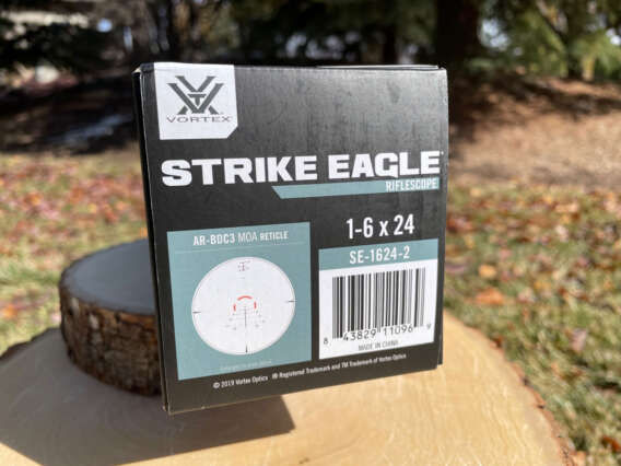 Vortex Strike Eagle 1-6x24 Gen 2 box