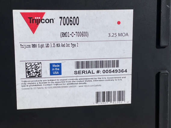 Trijicon RMR 3.25 Type 2 - Lightly Used