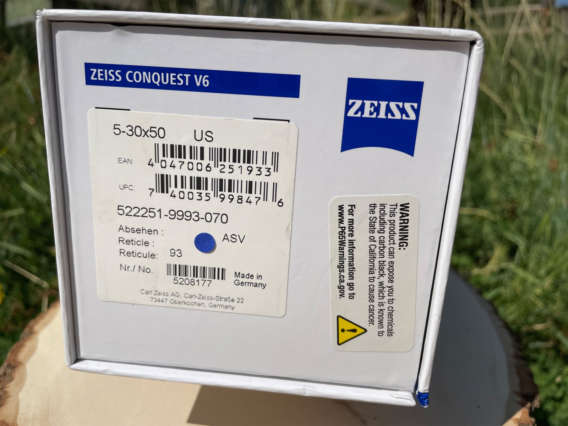 Zeiss Conquest V6 5-30x50 box
