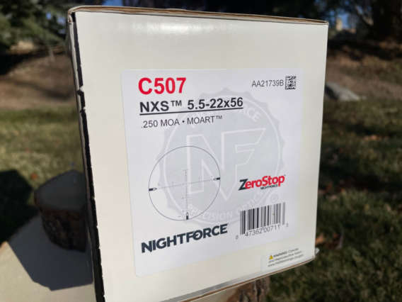 Nightforce NXS 5.5-22x56 C507 box