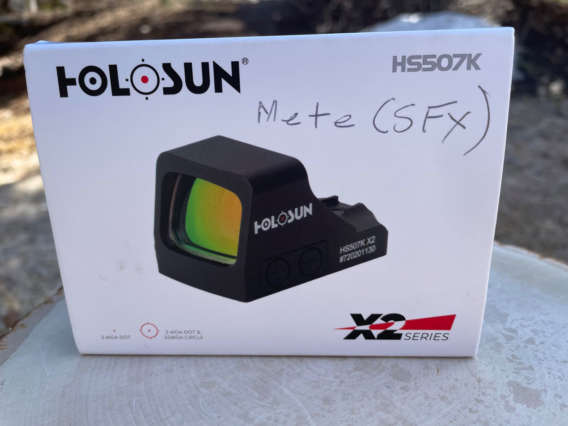 Holosun 507K X2 Miniature Red Dot box - Well Used