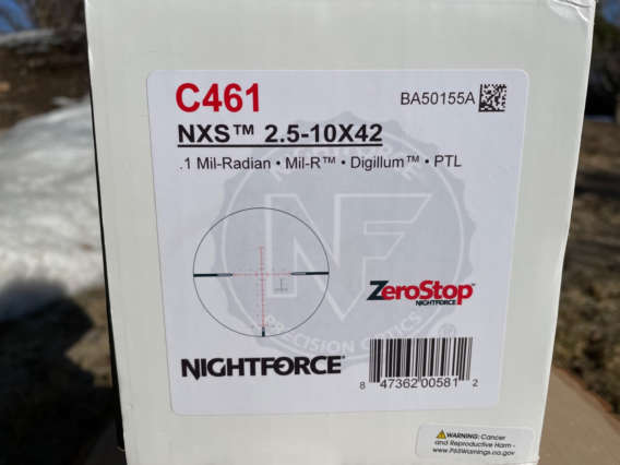 Nightforce NXS 2.5-10x42 C461 box