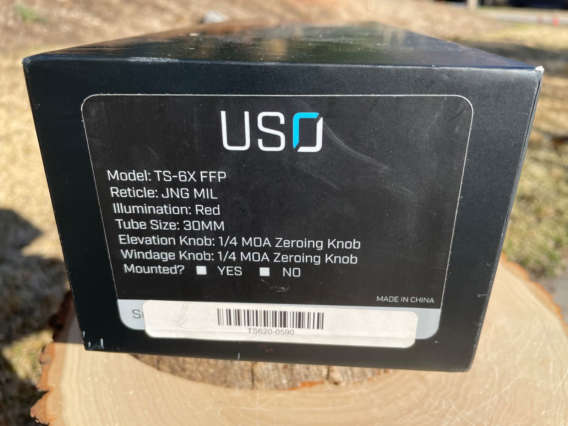 US Optics TS 1-6x24 FFP box
