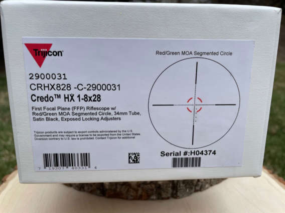 Trijicon Credo HX 1-8x28 box