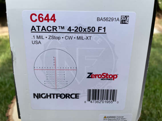 Nightforce ATACR 4-20x50 F1 C644 box