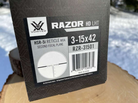 Vortex Razor HD LHT 3-15x42 (MOA) box - Lightly Used