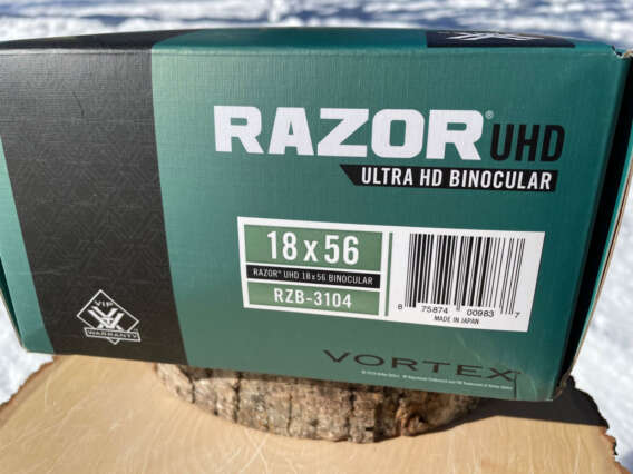 Vortex Razor UHD 18x56 Binocular box - Like New