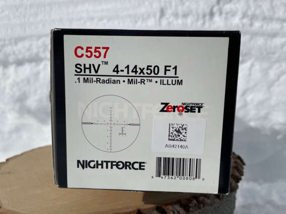 Nightforce SHV 4-14x50 F1 Illuminated Mil-R C557 - Like New