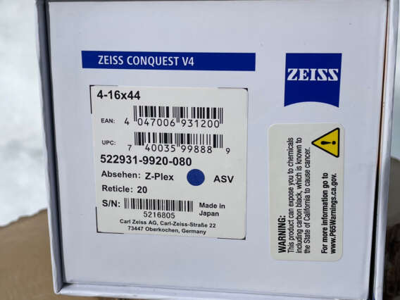 Zeiss Conquest V4 4-16x44 Z-Plex - Like New