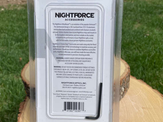 Nightforce X-Treme Duty 34mm 1.54” 0 MOA Ultramount A700