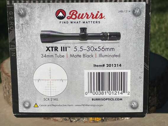 Burris XTR III 5.5-30x56 SCR 2 MRAD - Like New