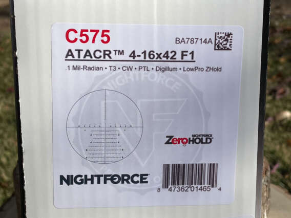 Nightforce ATACR 4-16x42 F1 Tremor3 Illuminated C575 - Lightly Used