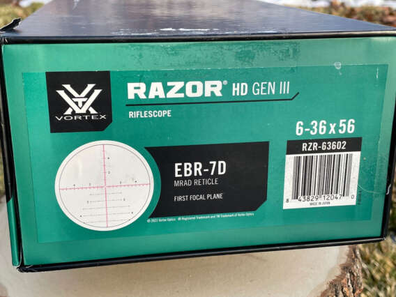Vortex Razor HD Gen III 6-36x56 (MRAD) - Lightly Used