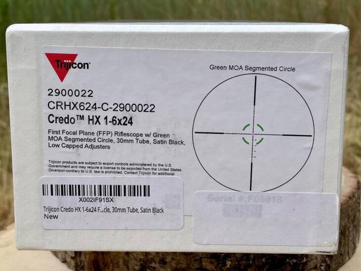 Trijicon Credo HX 1-6x24 FFP Green Segmented Circle - Lightly Used