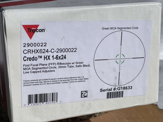 Trijicon Credo HX 1-6x24 FFP Green Segmented Circle - Lightly Used