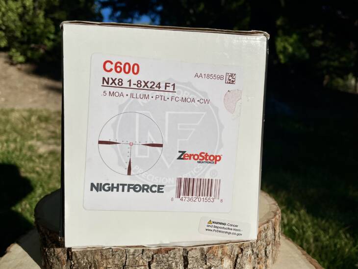 Nightforce NX8 1-8x24 FC-MOA C600 - Lightly Used