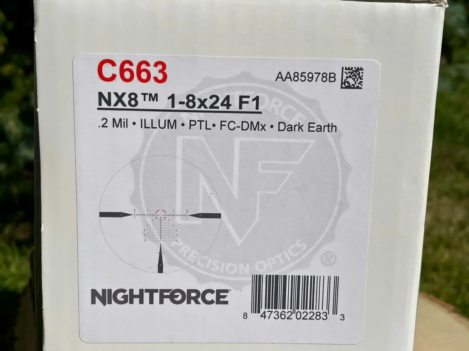 Nightforce NX8 1-8x24 FC-DMx FDE C663 - Lightly Used