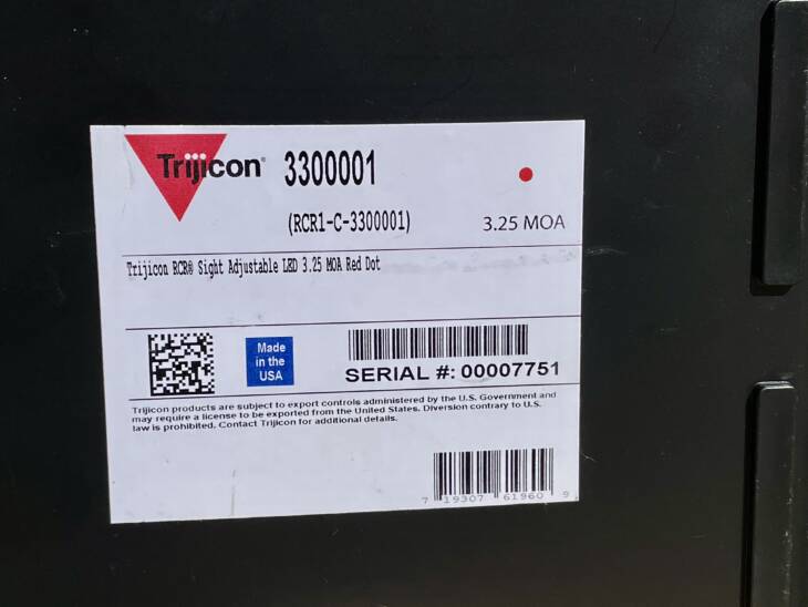 Trijicon RCR Enclosed Red Dot - Lightly Used