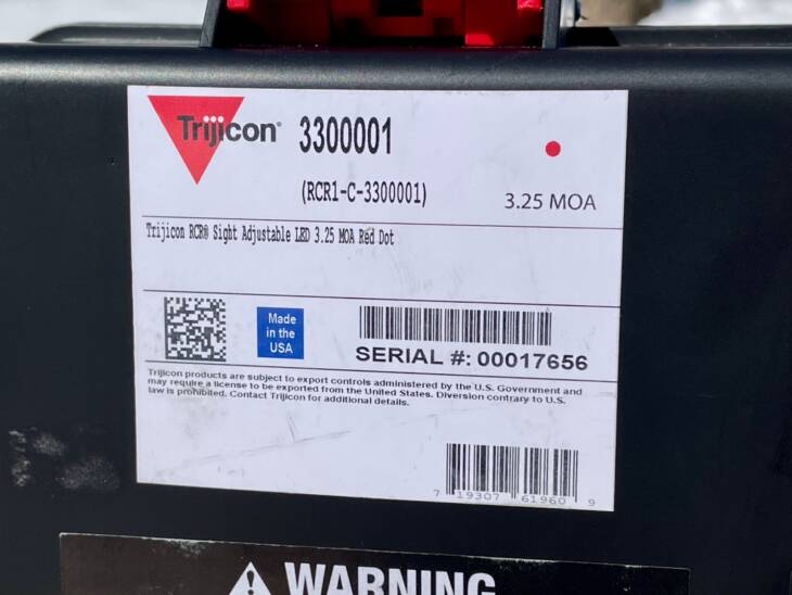 Trijicon RCR Enclosed Red Dot - Lightly Used