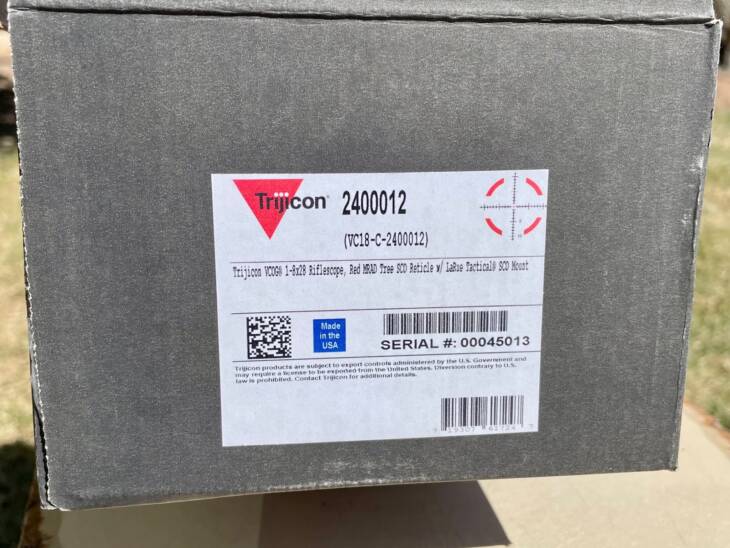 Trijicon VCOG 1-8x28 Red USMC SCO Circle / Crosshair - Lightly Used
