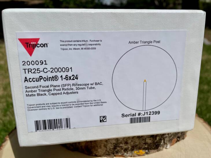 Trijicon Accupoint 1-6x24 TR25 Amber Triangle Post - Image 3