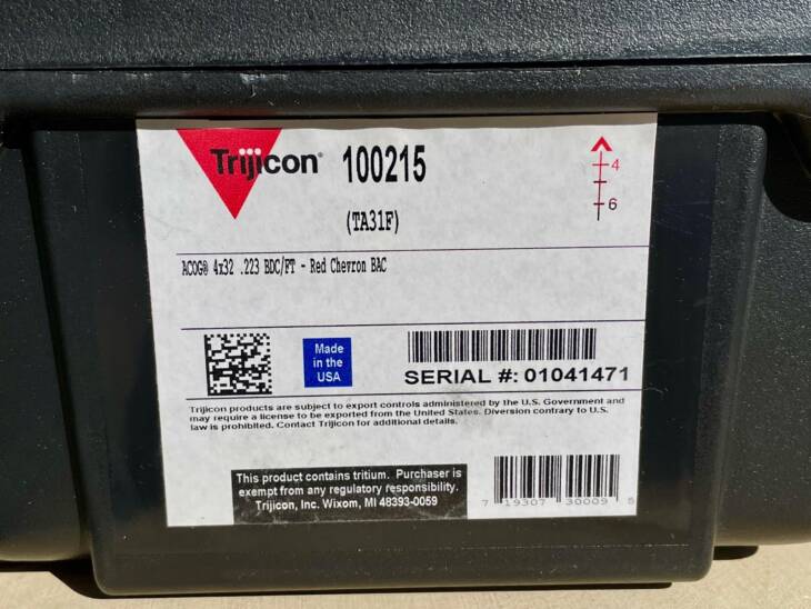 Trijicon ACOG TA31 w/ Holosun HS407C X2 piggybacked Red Dot - Well Used