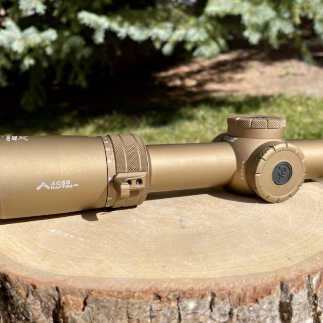 Primary Arms PLxC 1-8x24 FDE Raptor M8 5.56 / .308 Yards - Lightly Used