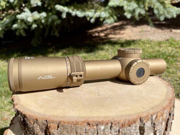 Primary Arms PLxC 1-8x24 FDE Raptor M8 5.56 / .308 Yards - Lightly Used
