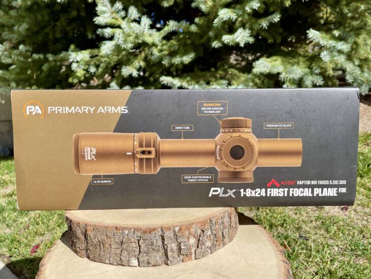 Primary Arms PLxC 1-8x24 FDE Raptor M8 5.56 / .308 Yards - Lightly Used