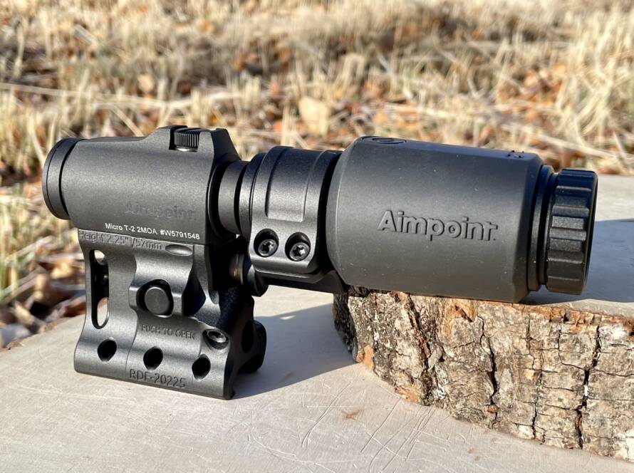 Aimpoint Micro T-2 w/ 3x magnifier on Spuhr Red Dot Flip Mount Kit - Like New in Box